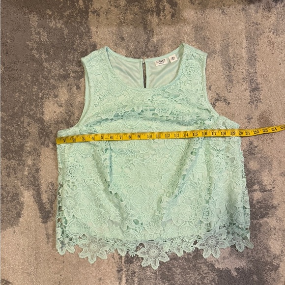 Cato Mint Lace Sleeveless Top - Picture 5 of 6